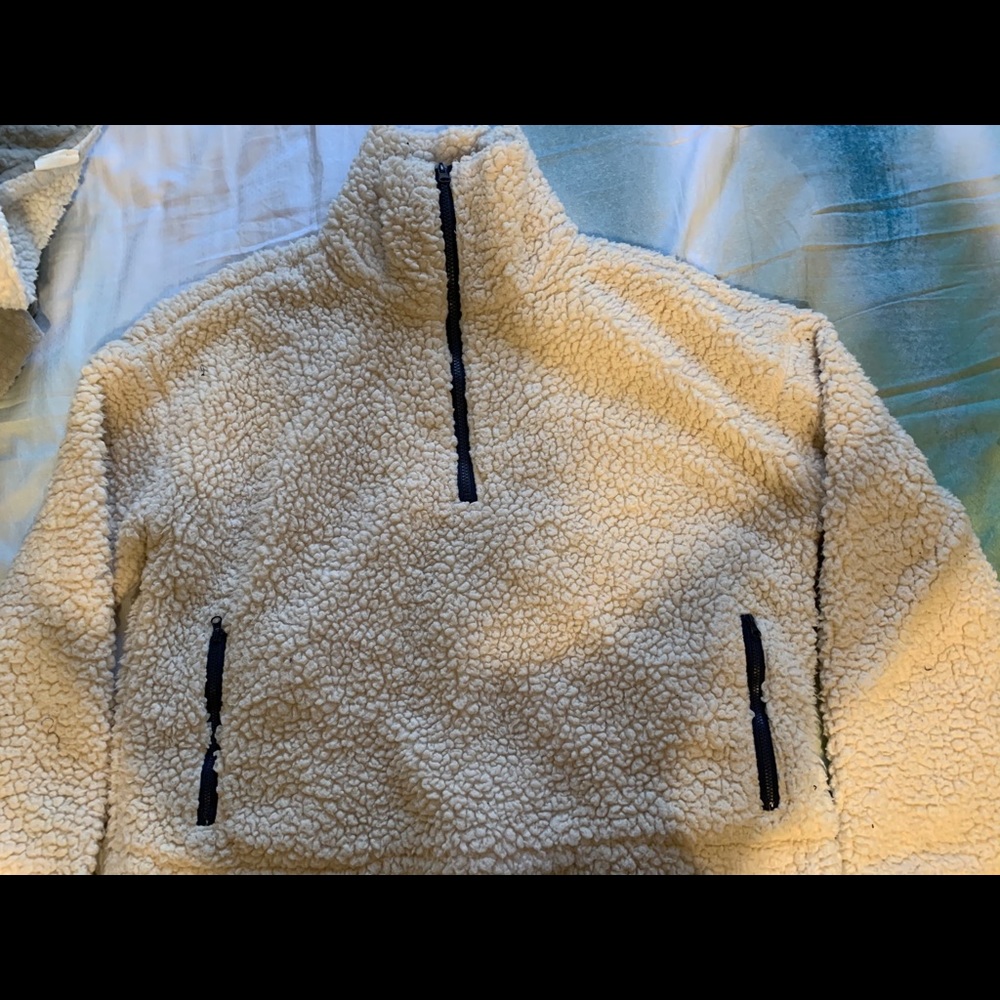 Quarter zip Sherpa sweater
